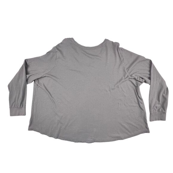 Terra & Sky T Shirt Womens 4X Gray Basic V Neck Tee Soft Casual Everyday Top - Picture 6 of 9